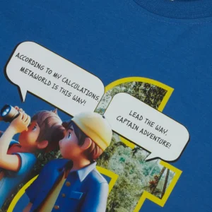 Gini And Jony Boys Blue Digital Print Cotton T-Shirt Half Sleeves