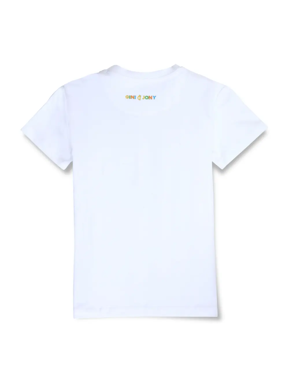 Gini And Jony Boys White Digital Print Cotton Single Jersey T-Shirt Half Sleeves