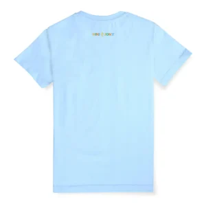 Gini And Jony Boys Blue Digital Print Cotton T-Shirt Half Sleeves