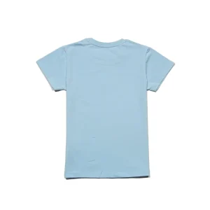 Gini And Jony Girls Blue Graphic Print Lycra Knits Top Half Sleeves 3-4 Years