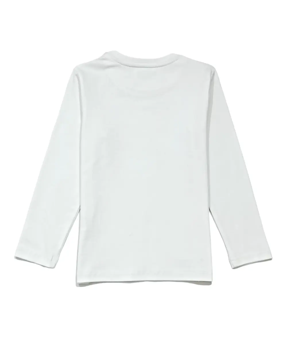 Gini And Jony Girls White Solid Cotton Knits Top Half Sleeves 3-4 Years
