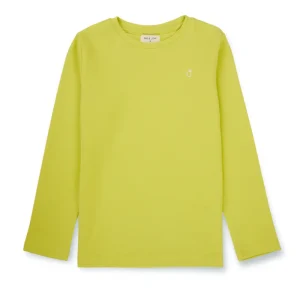 Gini And Jony Girls Green Solid Cotton Knits Top Half Sleeves 4-5 Years