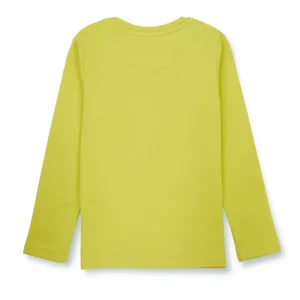 Gini And Jony Girls Green Solid Cotton Knits Top Half Sleeves 4-5 Years