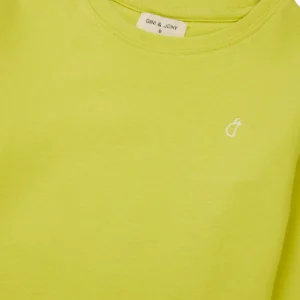Gini And Jony Girls Green Solid Cotton Knits Top Half Sleeves 4-5 Years
