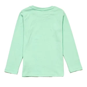 Gini And Jony Girls Green Solid Cotton Knits Top Half Sleeves 3-4 Years
