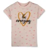 Gini And Jony Girls Pink Printed Knits Top Half Sleeves 3-4Y