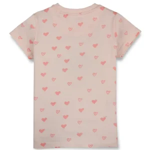 Gini And Jony Girls Pink Printed Knits Top Half Sleeves 3-4Y