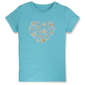 Gini And Jony Girls Cotton Round Neck Half Sleeves Knits Top