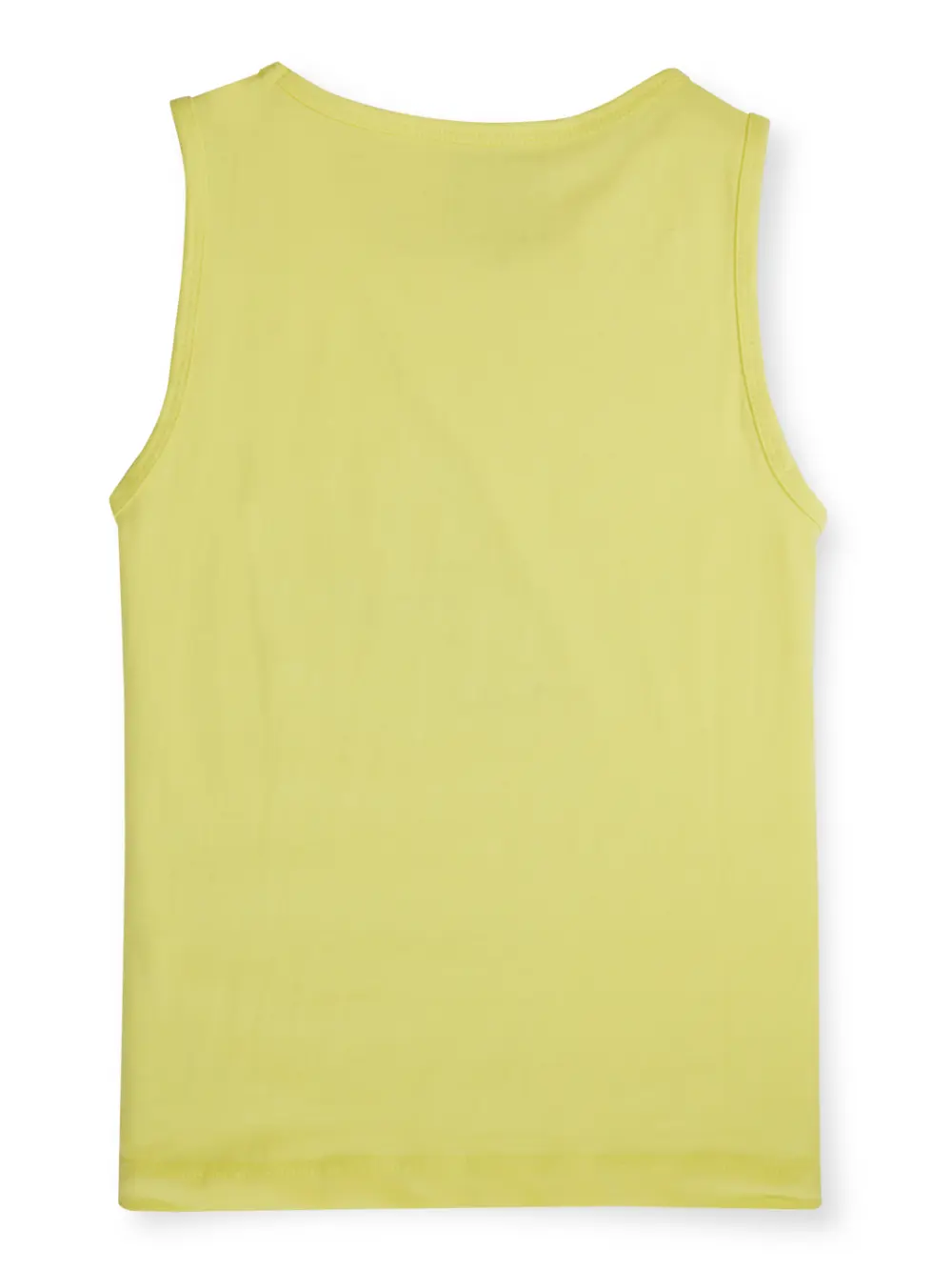 Gini And Jony Boys Yellow Graphic Print Cotton Sando Sleeveless