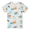 Gini & Jony Boys' Blue T-Shirt Knitshand-Wash Regular Fit