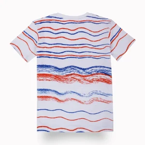 Gini And Jony Boys White Abstract Cotton T-Shirt Half Sleeves