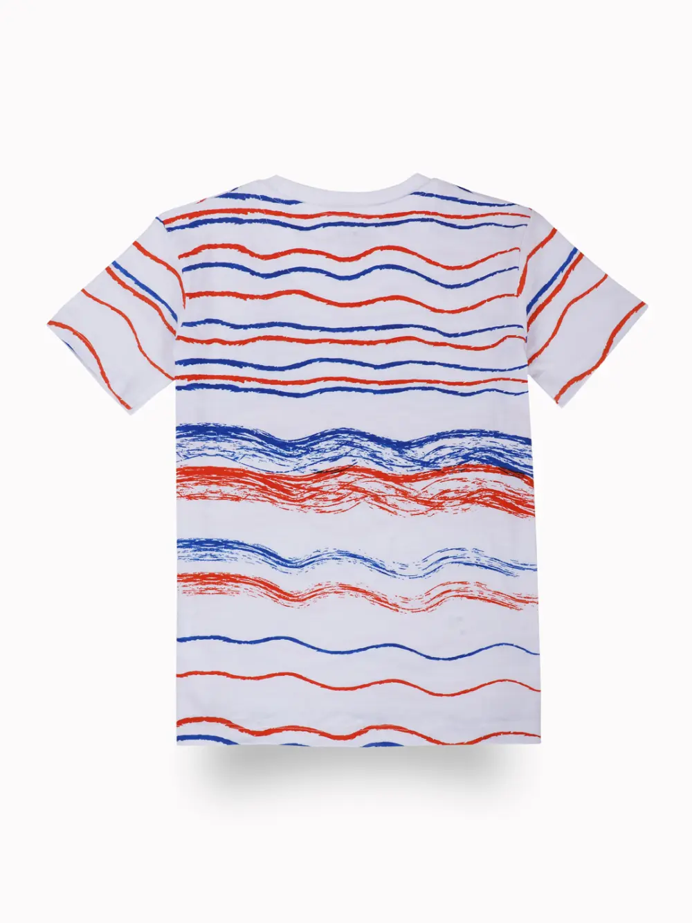 Gini And Jony Boys White Abstract Cotton T-Shirt Half Sleeves