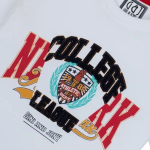 Gini And Jony Boys White Typographic Print Cotton Half Sleeves T-Shirt