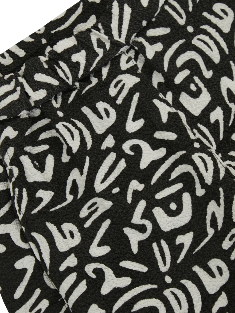 Gini And Jony Girls Black Abstract Crepe Culottes Elasticated