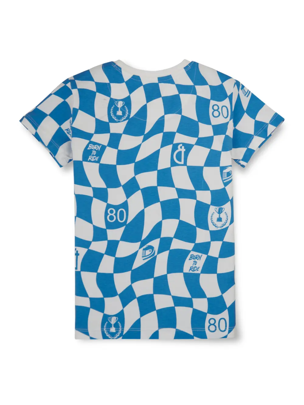 Gini & Jony Boys' Blue T-Shirt Knitshand-Wash Regular Fit