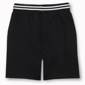Gini And Jony Boys Black Solid Cotton Shorts Elasticated