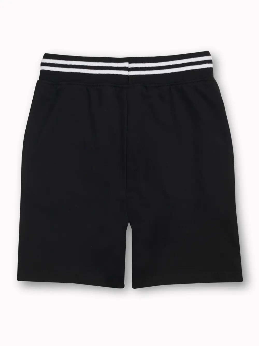 Gini And Jony Boys Black Solid Cotton Shorts Elasticated