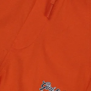 Gini And Jony Boys Orange Stripes Cotton Co-Ordinate Set