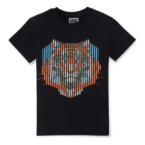 Gini & Jony Boys' Blue T-Shirt Knitshand-Wash Regular Fit