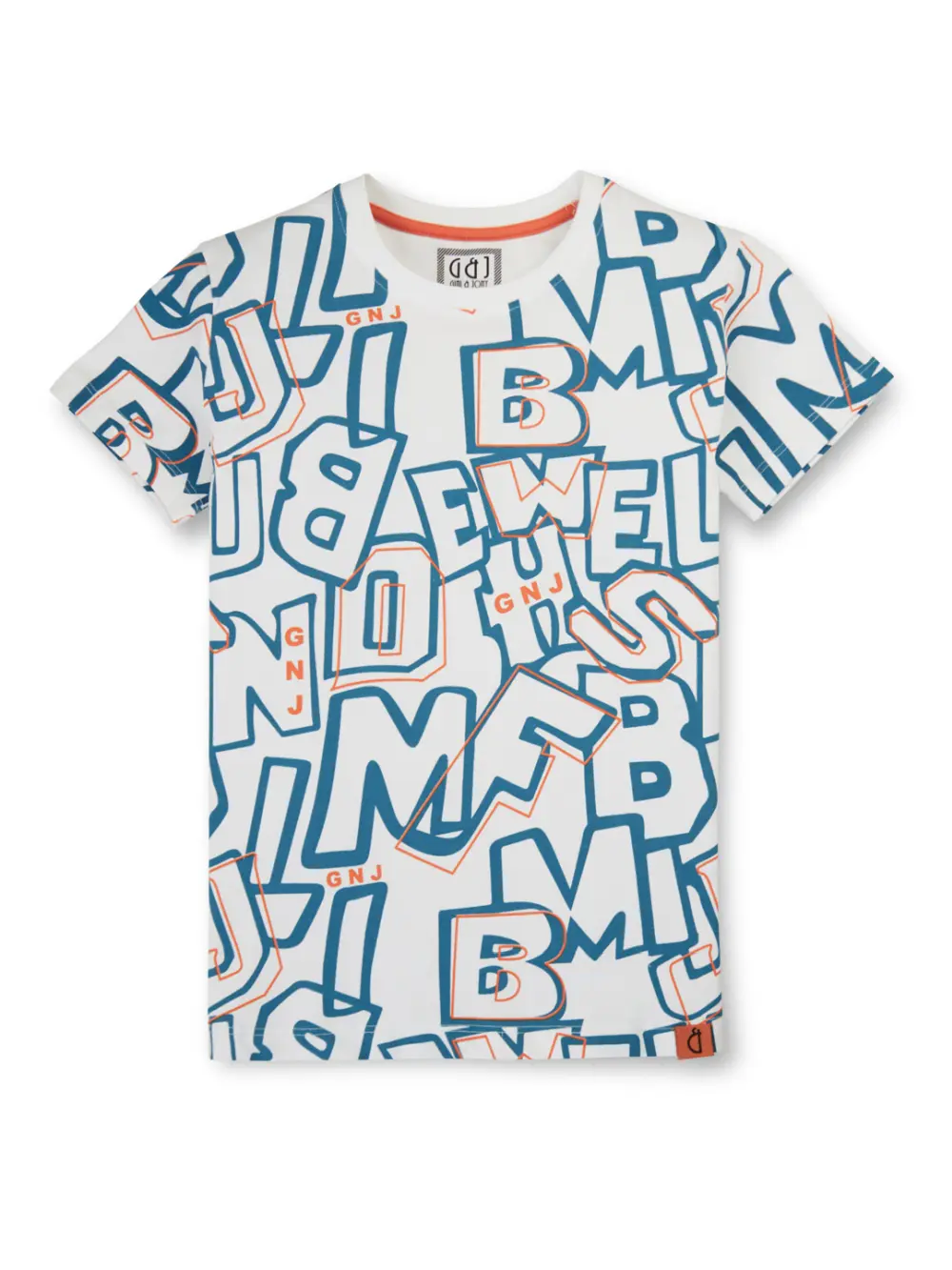 Gini & Jony Boys' Blue T-Shirt Knitshand-Wash Regular Fit