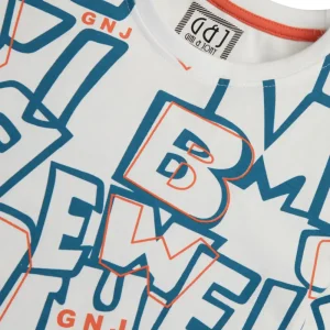 Gini & Jony Boys' Blue T-Shirt Knitshand-Wash Regular Fit