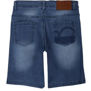 Gini And Jony Boys Blue Washed Denim Fixed Waist Bermuda