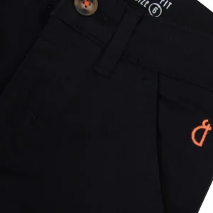 Gini And Jony Boys Black Solid Twill Elasticated Bermuda