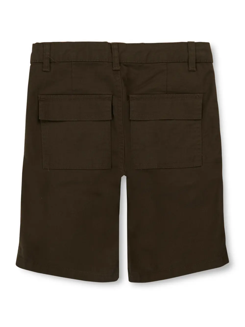 Gini And Jony Boys Brown Solid Cotton Bermuda Elasticated