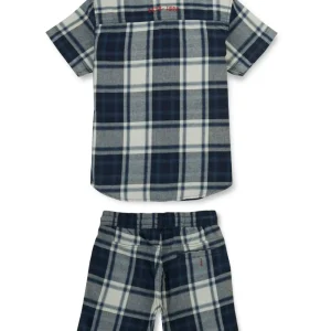 Gini & Jony Boys Multicolor Solid Cotton Co-Ordinate Set