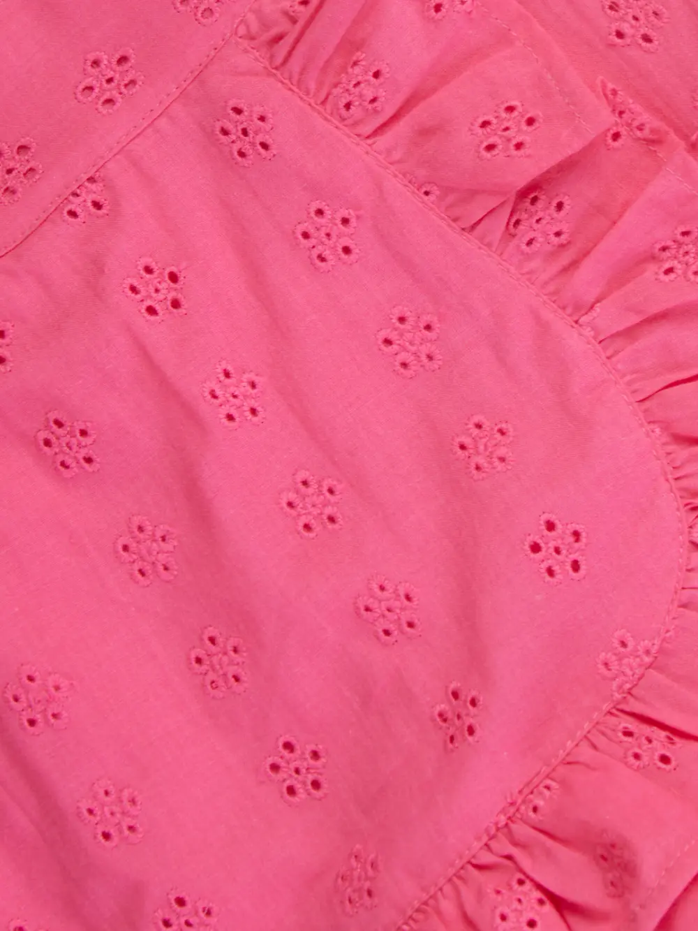 Gini And Jony Girls Pink Eyelet Cotton Skort Elasticated