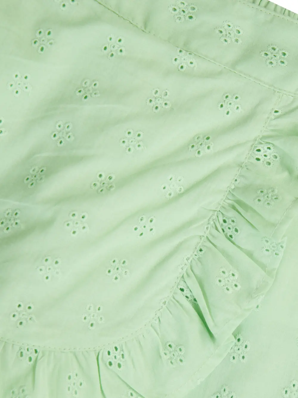 Gini And Jony Girls Green Eyelet Cotton Skort Elasticated