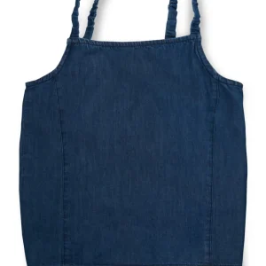 Gini And Jony Girls Blue Solid Denim Woven Top Half Sleeves 9-10 Years