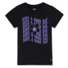 Gini And Jony Girls Black Typographic Print Cotton Knits Top Half Sleeves 9-10 Years