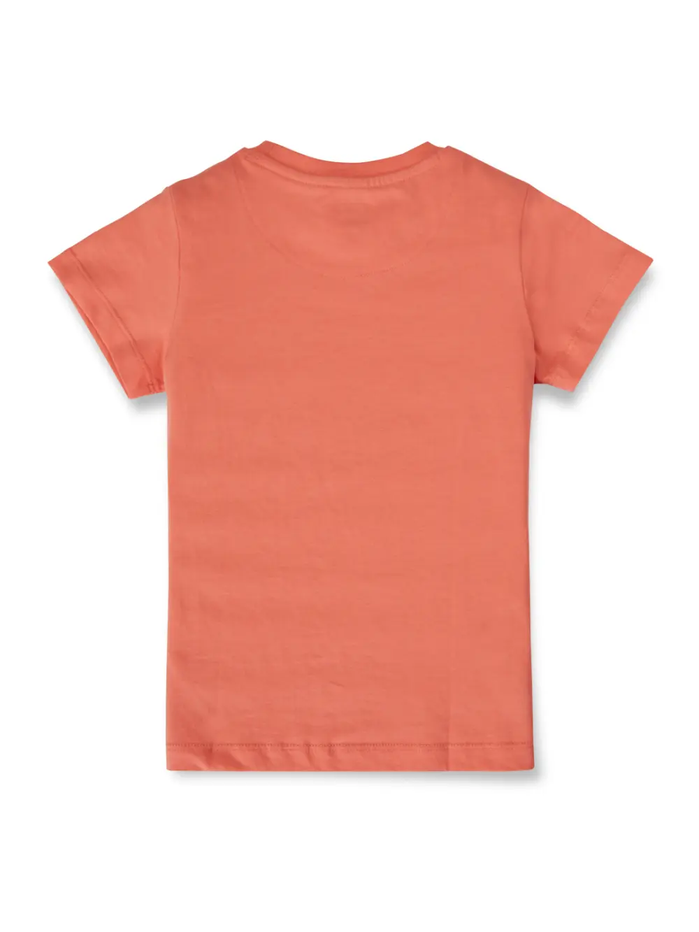 Gini And Jony Girls Orange Typographic Print Cotton Knits Top Half Sleeves 9-10 Years