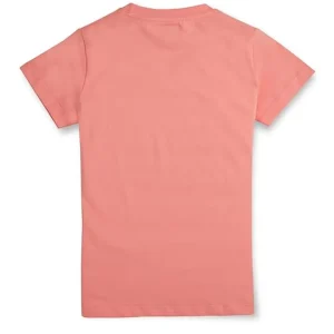 Gini & Jony Girls Pink Cotton Printed Round Neck Half Sleeves Knits Top