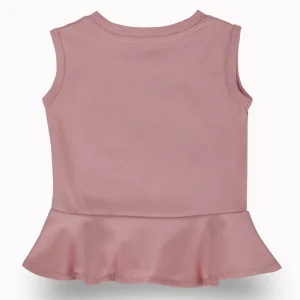 Gini And Jony Girls Pink Graphic Print Cotton Knits Top Sleeveless 9-10 Years