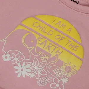 Gini And Jony Girls Pink Graphic Print Cotton Knits Top Sleeveless 9-10 Years