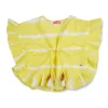 Gini And Jony Girls Yellow Abstract Cotton Woven Top Half Sleeves 9-10 Years