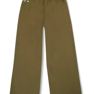 Gini And Jony Girls Olive Solid Cotton Track Pant Elasticated