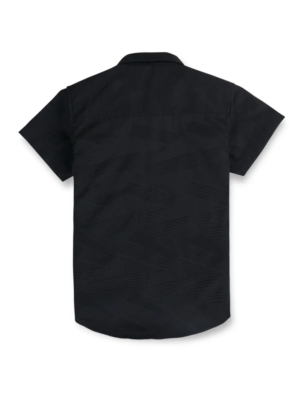 Gini & Jony Boys Black Cotton Abstract Print Collared Neck Half Sleeve Shirt