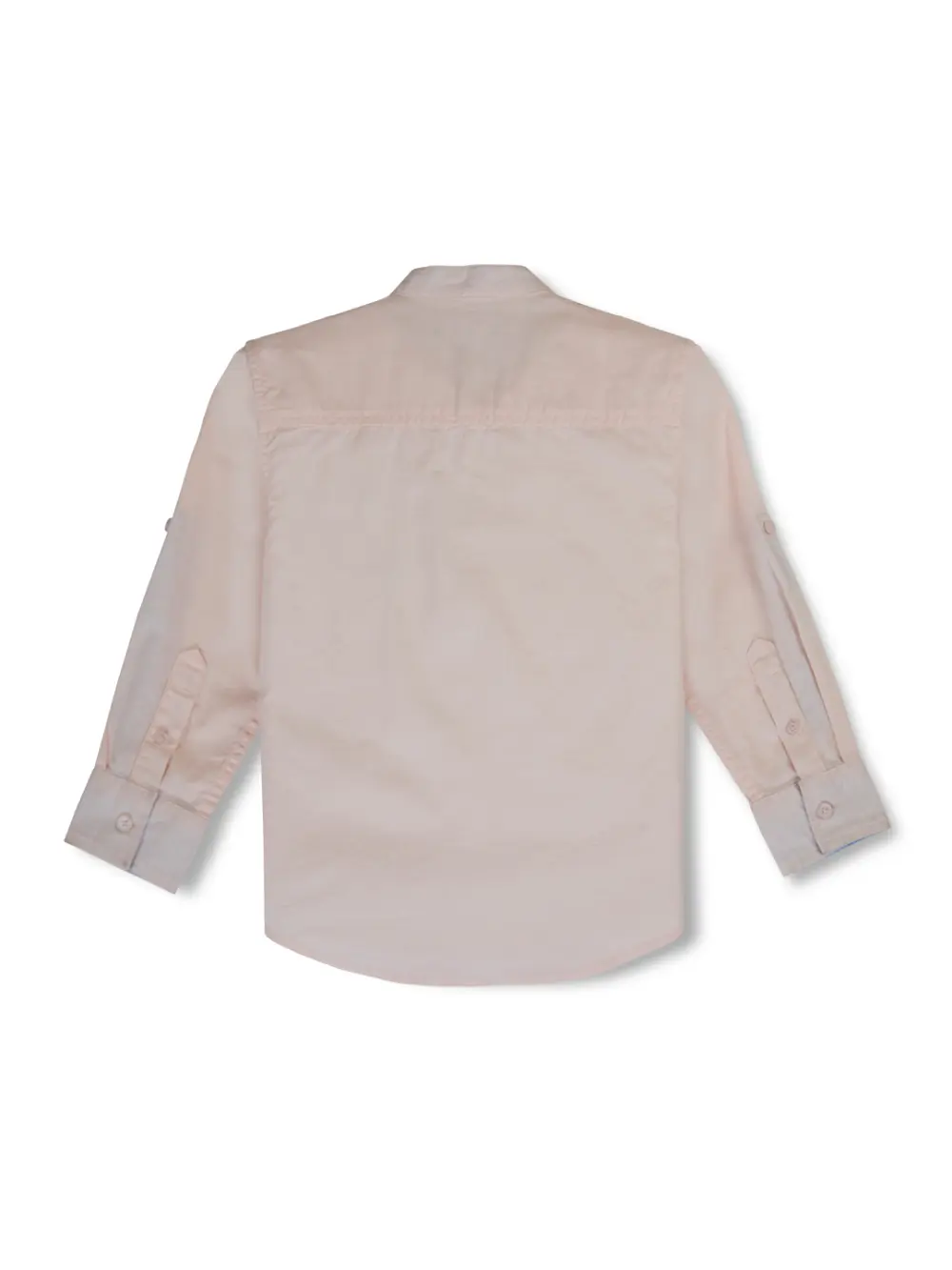 Gini And Jony Boys Peach Solid Cotton Shirt Full Sleeves