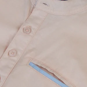 Gini And Jony Boys Peach Solid Cotton Shirt Full Sleeves
