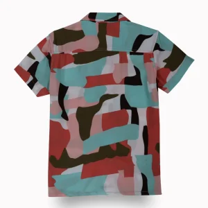 Gini And Jony Boys Multi Color Abstract Cotton Shirt Half Sleeves