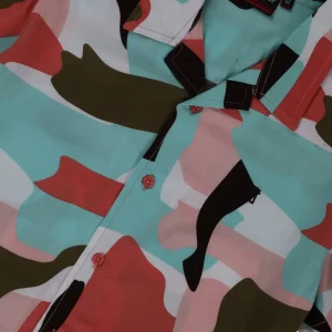 Gini And Jony Boys Multi Color Abstract Cotton Shirt Half Sleeves