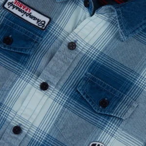 Gini And Jony Boys Blue Checks Denim Shirt Full Sleeves