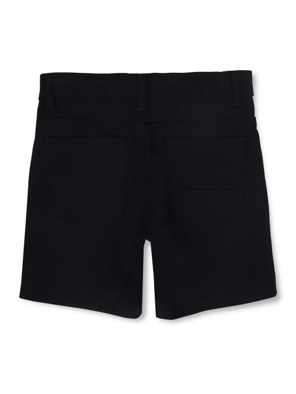 Gini & Jony Boys Black Twill Solid Elasticated Shorts
