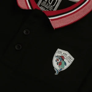 Gini And Jony Boys Black Solid Cotton Polo T-Shirt Half Sleeves