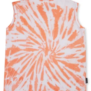 Gini & Jony Boys Orange Cotton Tie-Dye Crew Neck Half Sleeve T-Shirt