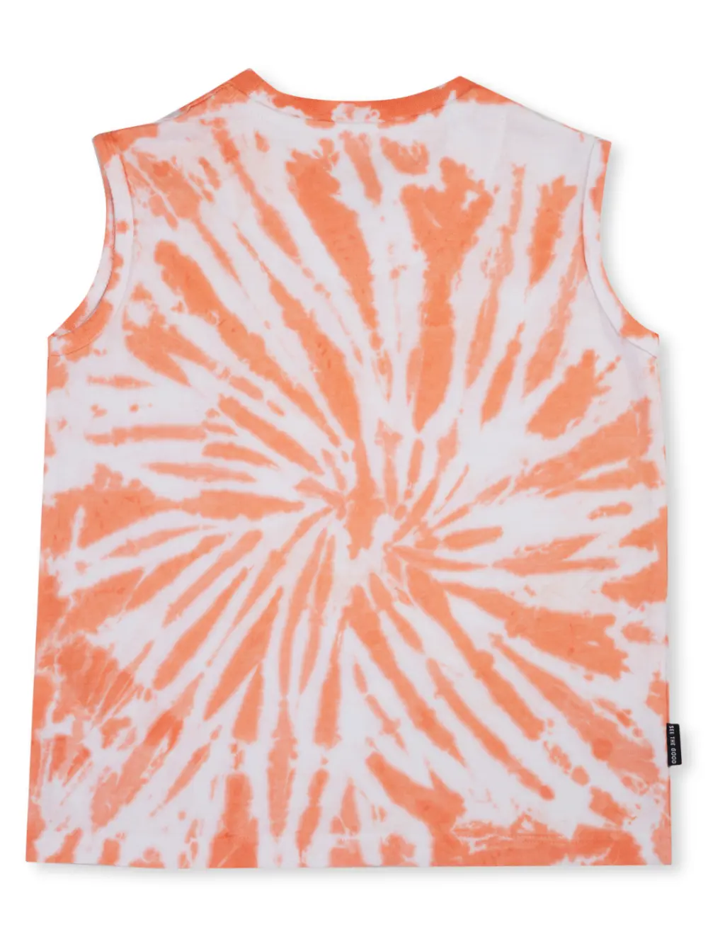 Gini & Jony Boys Orange Cotton Tie-Dye Crew Neck Half Sleeve T-Shirt