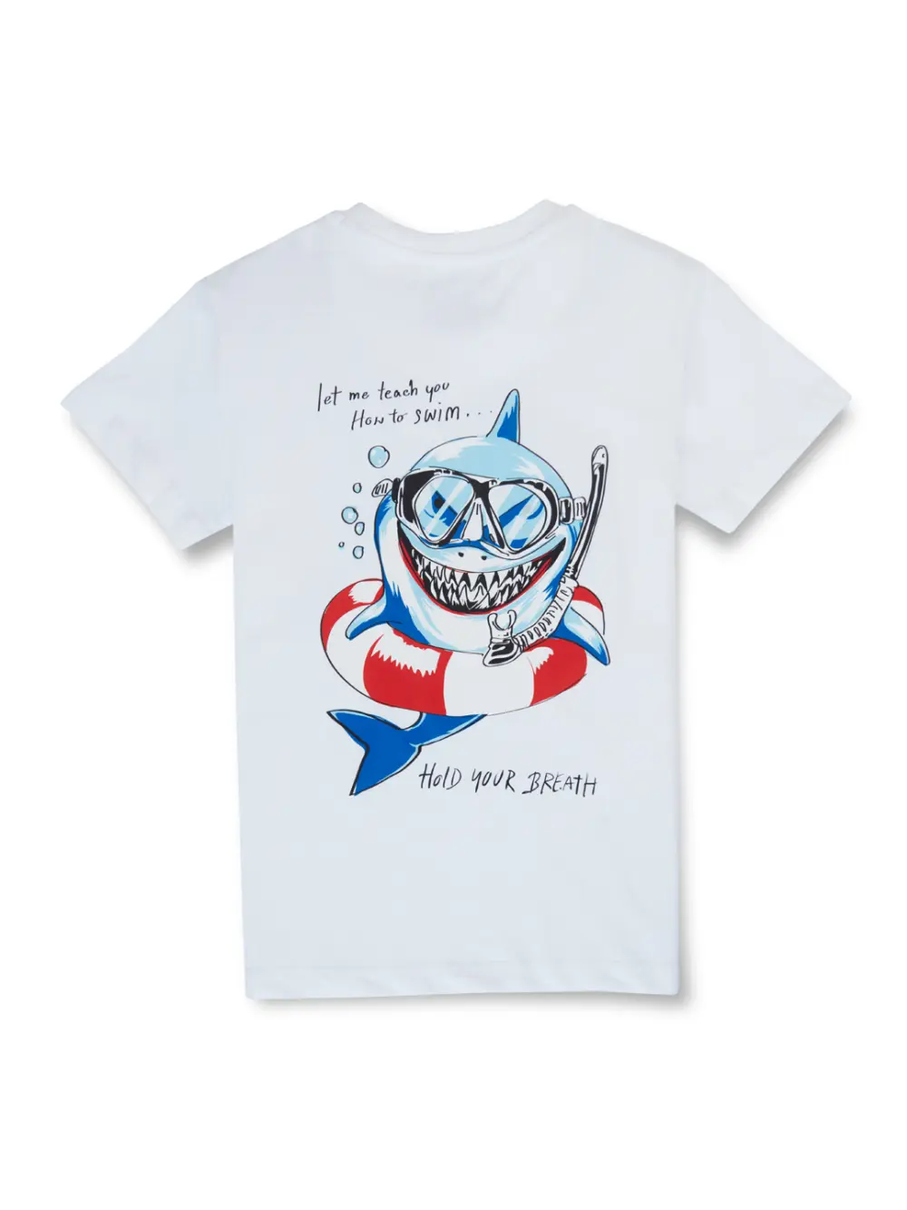 Gini & Jony Boys' Blue T-Shirt Knitshand-Wash Regular Fit